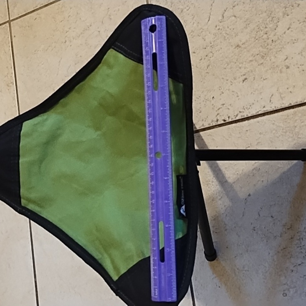 Green and Black 3 Leg Folding Stool - Picture 12 of 13